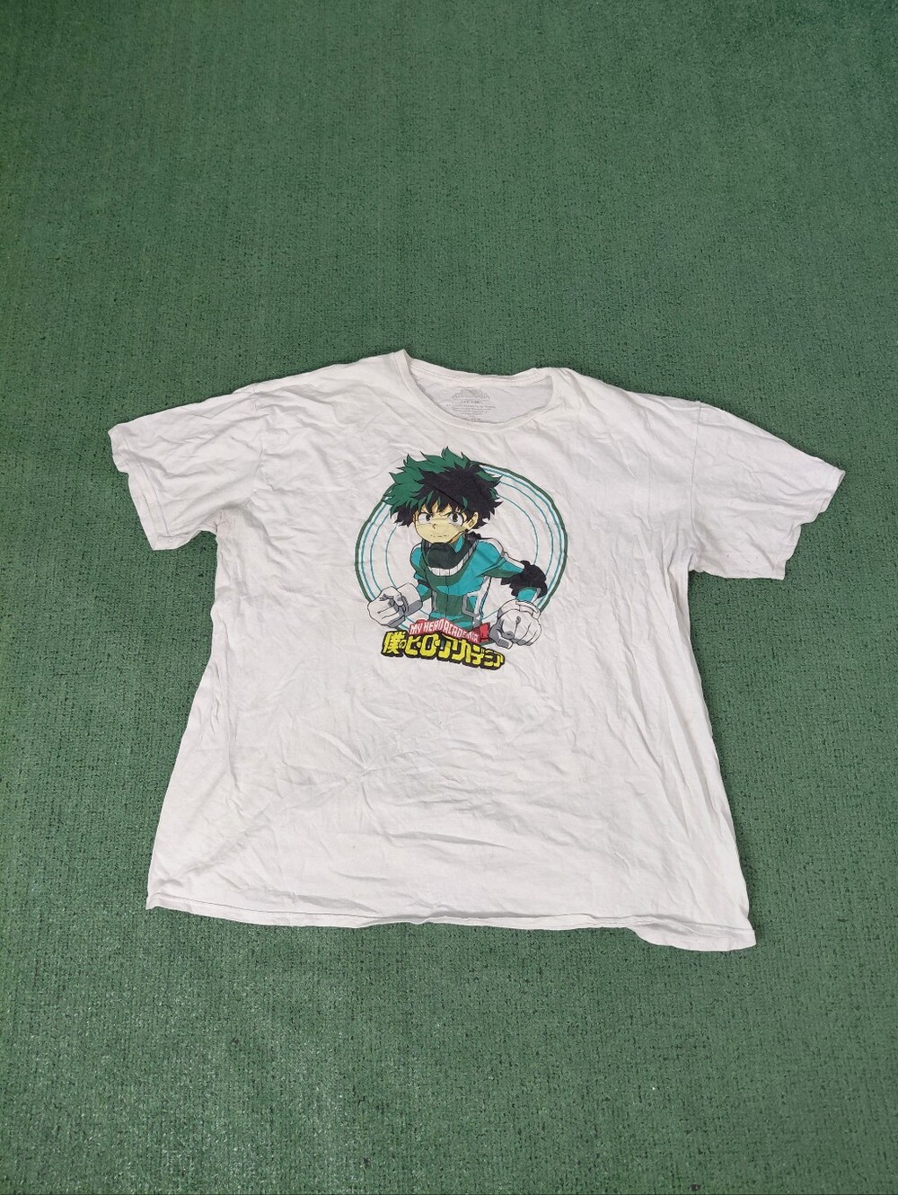 My Hero Academia  Izuku Midoriya (Deku) Cartoon Anime White T Shirt Sz XXXL